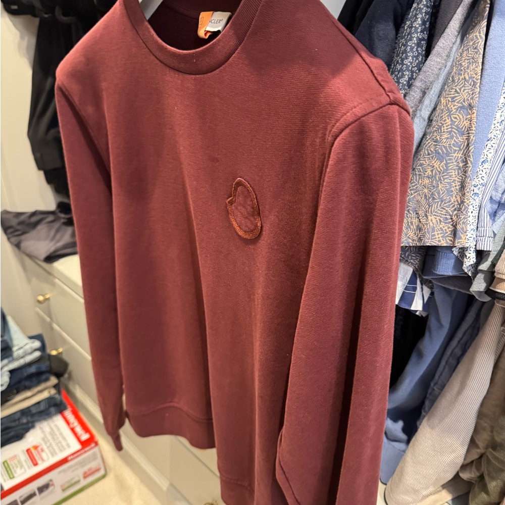 Moncler Maroon Crewneck Top - Picture 3 of 8